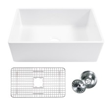 Thompson Traders KSA-499FC 30" Farmhouse Single Basin Fireclay - White