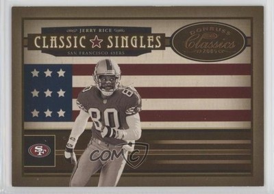 2005 Donruss Classics Classic Singles /1000 Jerry Rice #CS-10 HOF 6h5