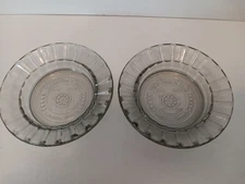 2 Glass Laughlin Casino Ashtrays - The old Nevada Club now closed.