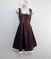 Vintage Tramontana Brown Trachten Dirndl Tuffle Austrian Dress Size 10
