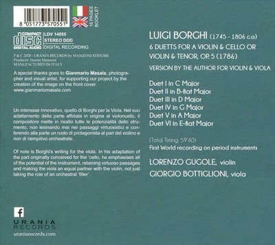 FURIOSI AFFETTI ENSEMBLE / LORENZO GUGOLE / GIORGIO BOTTIGLION - BORGHI: 6 DUETT