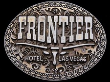 JA25117 VINTAGE 1970s FRONTIER HOTEL CASINO - LAS VEGAS BELT BUCKLE