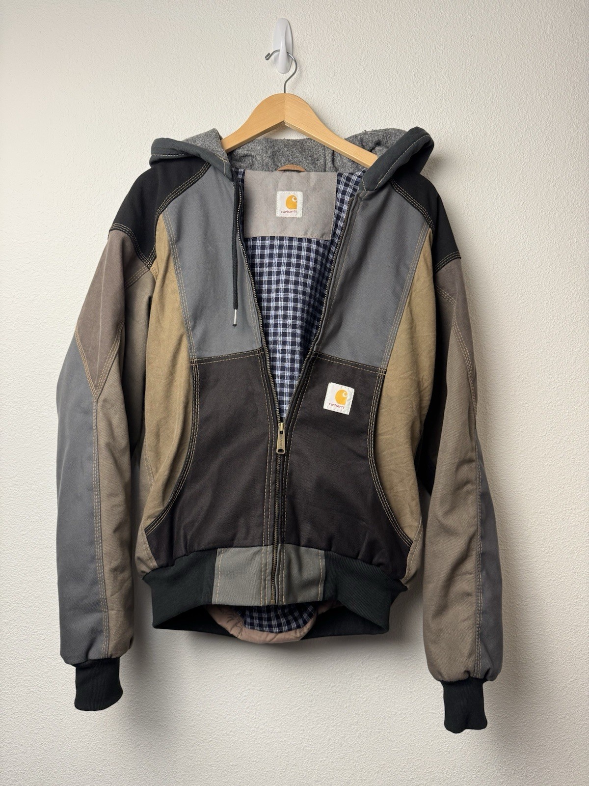 Carhartt Men's Medium Custom Patchwork Hoodie - image 1