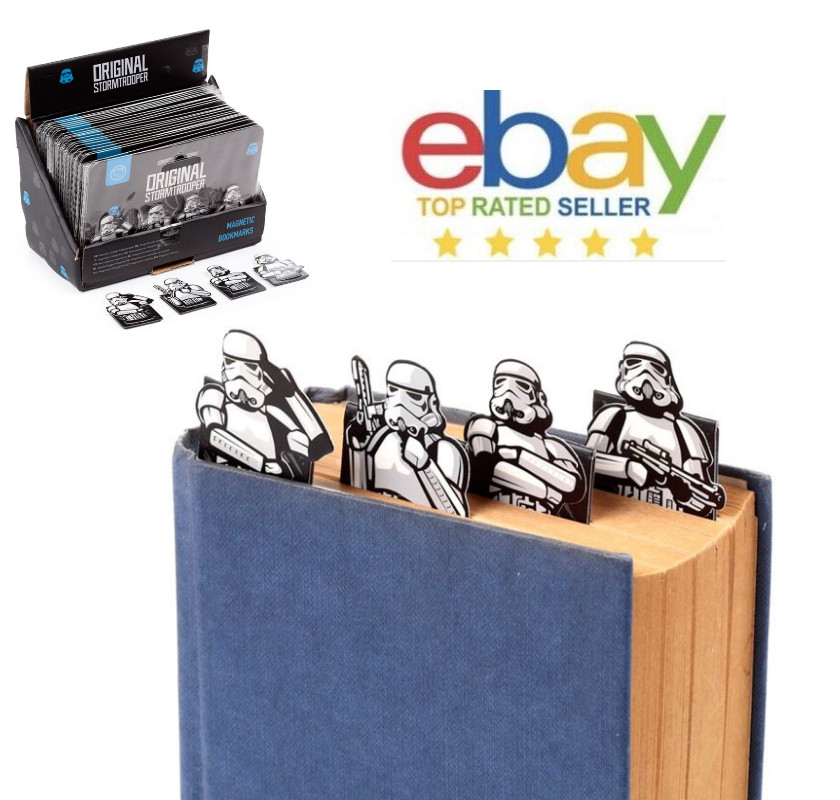 The Original Stormtrooper Magnetic Bookmark Set of 4 Page Clips Star Wars Gifts