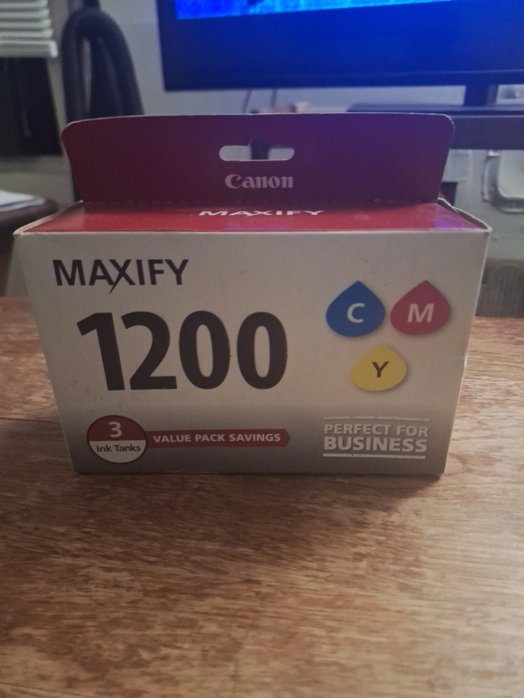 Genuine Canon MAXIFY 1200 - 3 Pack Ink Cartridges Cyan/Magenta/Yellow - New