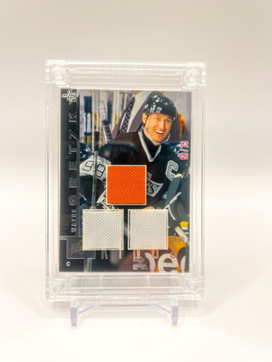 WAYNE GRETZKY JERSEY FUSION GAME USED JERSEY TRIPLE PATCH /75 