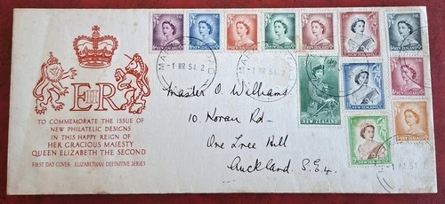 NEW ZEALAND - 1954 "Queen Elizabeth ll  SELECTION ON First Day Cover,