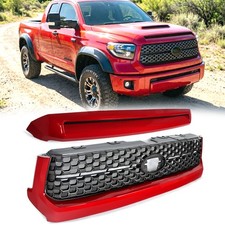 For 2014-2021 Toyota Tundra Trd Barcelona Red Hood Bulge Molding Upper Grille For 2014-2021 Toyota Tundra Trd Barcelona Red Hood Bulge Molding Upper Grille