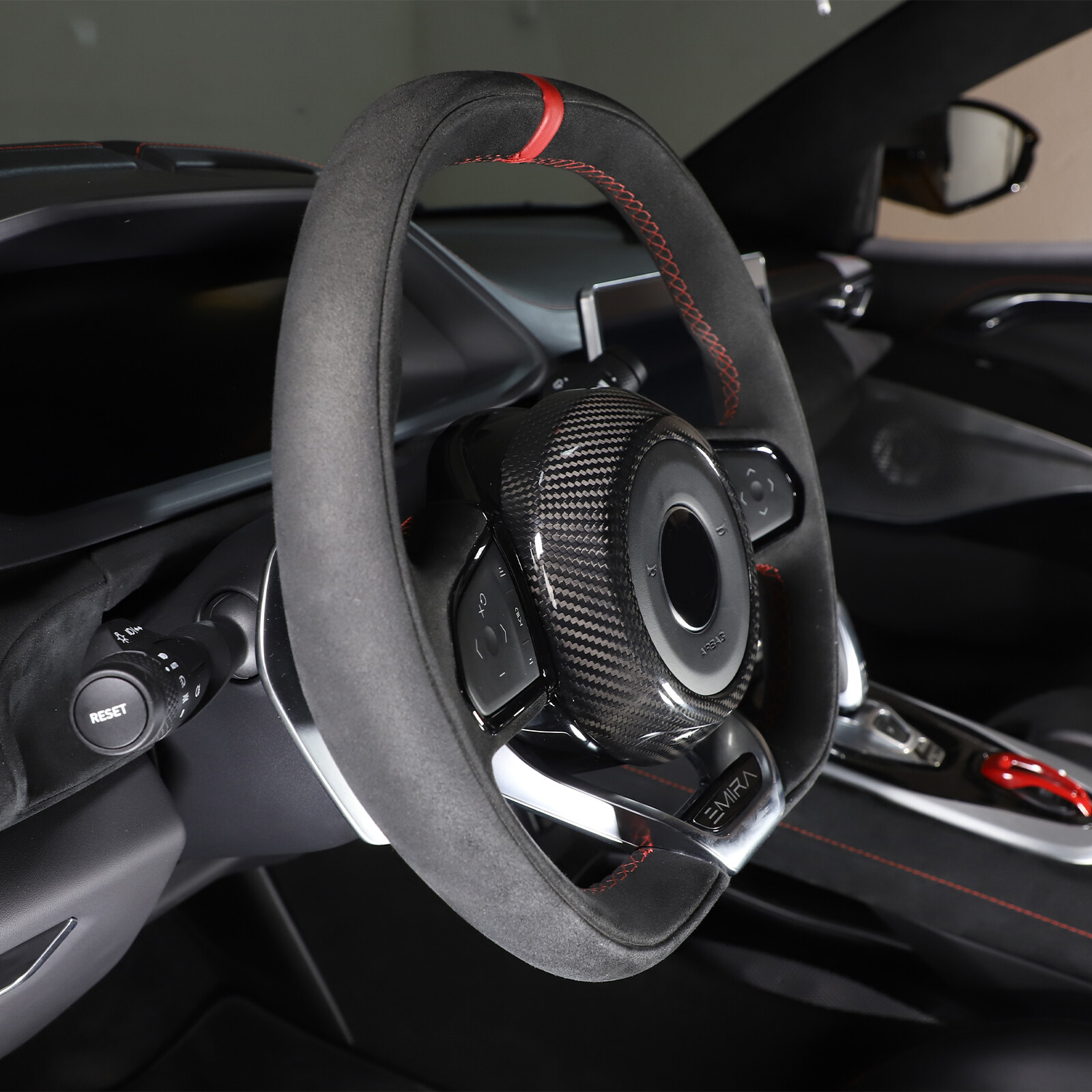 Real Carbon Steering Wheel Horn Ring Cover Decor For Lotus Emira GT4 V6 2022-24