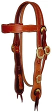 Harness leather custom quality Old Timer style western headstall bridle USA H270