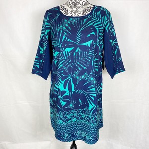 dark blue green dress