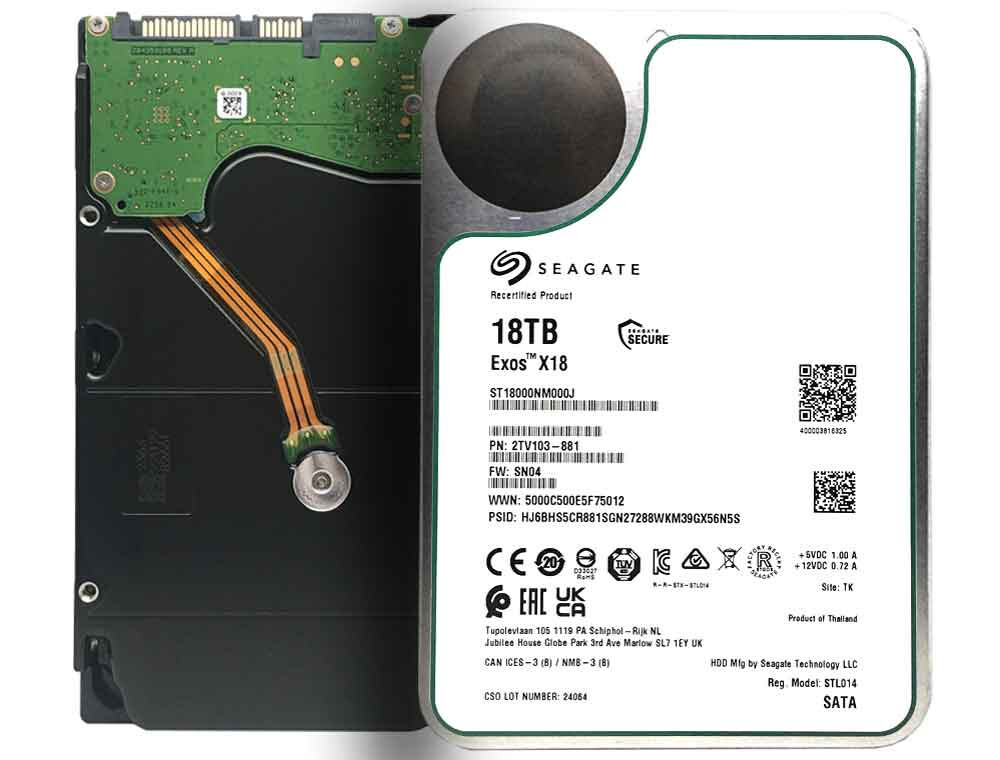 Seagate Exos X18 18TB 7200 SATA 6Gb/s 3.5