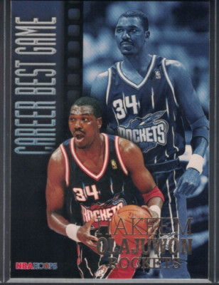 1996-97 Hoops Hakeem Olajuwon #340 Career Best Game Houston Rockets