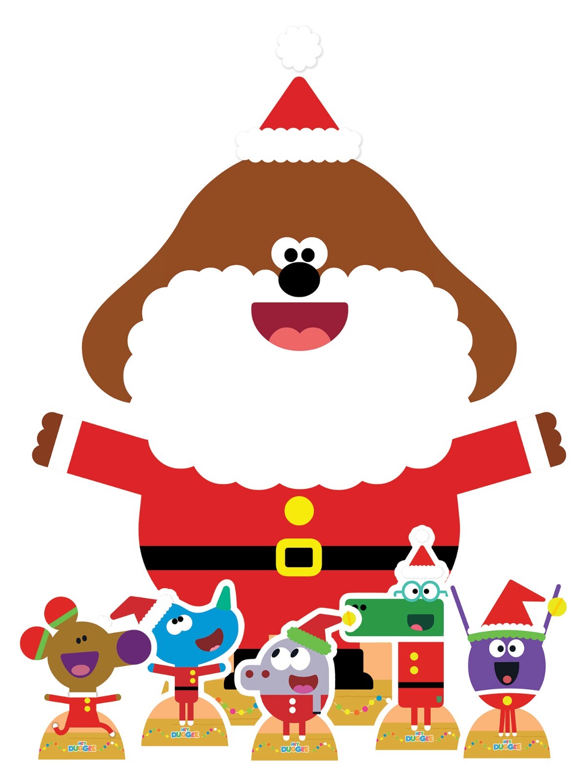 Hey Duggee and The Squirrel Club Christmas Cardboard Cutout with 5 Free Minis