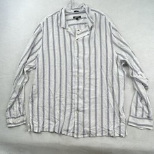 NWT 69 Express Mens Size XL 17 - 17.5 Stripe Long Sleeve Button Up Dress Shirt