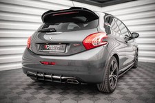 Street Pro Heckschürze Heck Ansatz Diffusor passend für Peugeot 208 GTi Mk1 rot