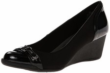 anne klein sport women's tamarow fabric wedge pump