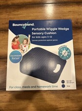 Bouncy Bands Wedge Wiggle Seat Sensory Cushion 10  Square 10x10 Inch, Blue