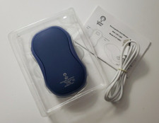 Living Glow Rechargeable Hand Warmer Heater Power Bank Flashlight Blue NIB