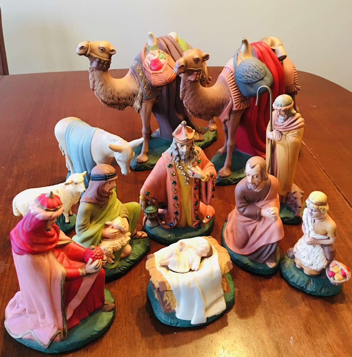 Set De 11 Figurines En Biscuit De Céramique à Peindre - Crèche Enfants - Alberta Molds - USA