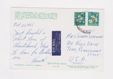 VINTAGE CHRISTCHURCH BEACH NEW ZELAND RPPC POSTCARD WORLD STAMPS 1965