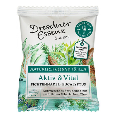 10er Pack Dresdner Essenz Gesundheitsbad Sprudelbad ''Aktiv & Vital'' 10 x 70 g