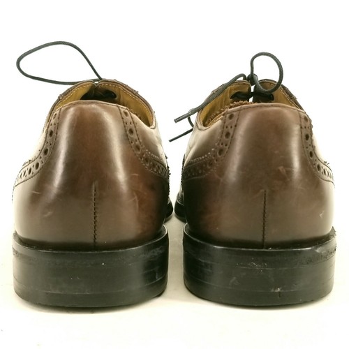 Cole Haan NikeAir Mens Shoes Brown Sz 8 M Wingtip Oxford Brogue Leather C08354 - Picture 4 of 10