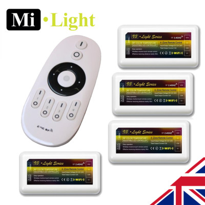4 x Mi Boxer CCT 2.4G 4 Zonen RF LED Streifen Empfänger Controller Temperaturänderung