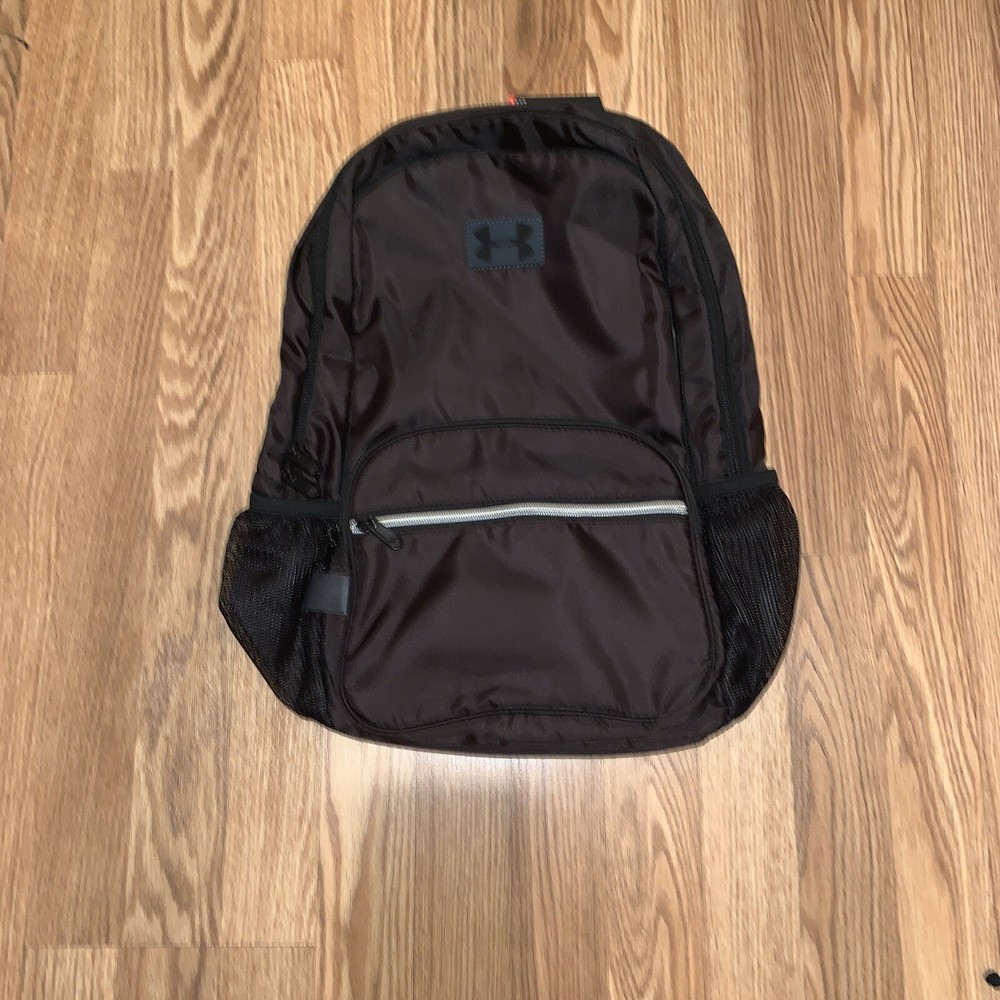 New Girls Under Armour All Black Backpack 1260542 Sporty School Bag