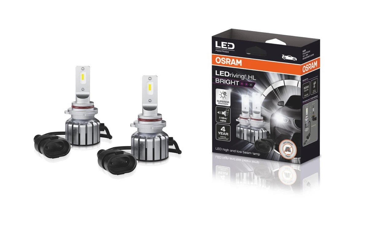 Osram LEDriving HL BRIGHT HB4/HIR2 12V 19W P22d/PX22d 6000K Bulbs