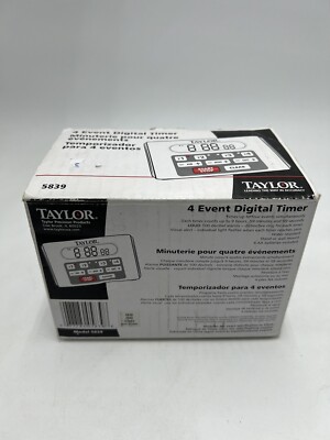 Taylor 5839 4 Event Loud Digital Timer - 4.5 X 6.25in 10 Hour Commercial Kitchen