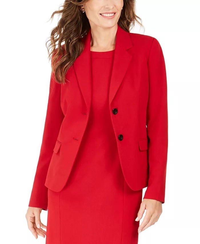 NEW KASPER RED CAREER JACKET BLAZER SIZE $99