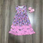 NEW Boutique Baby Girls Dress Lot Size 6-12 M Mermaids Tie Dye Watermelon Tutu — photo 4