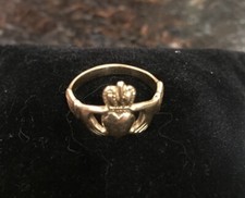 14k yellow gold claddagh Ring,Size 6