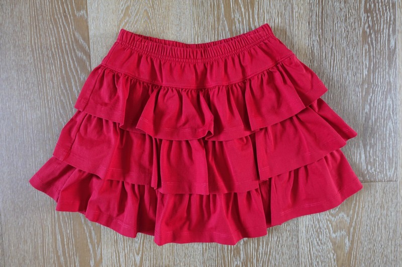 Hanna Andersson Girls Red Ruffle Skort Size 140/US 10 EUC
