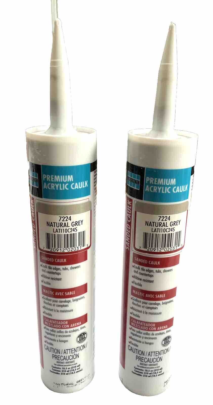 LATICRETE Premium Acrylic Caulk, Sanded 10.5oz Tube, 7224 Natural Grey