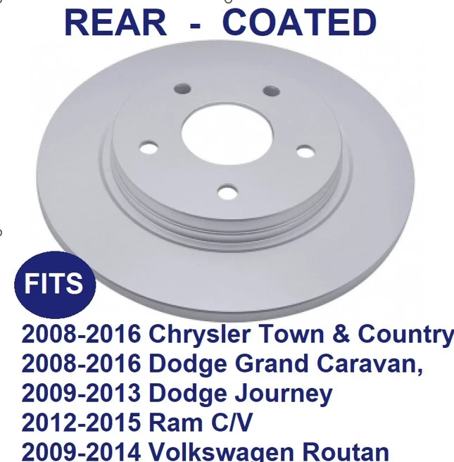 Дисковый тормоз 2 ротора и колодки - Raybestos, 780623FZN, с покрытием 2008-2016 Grand Caravan - Изображение 4 из 4