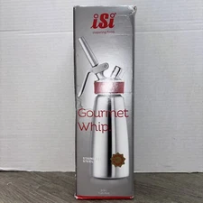 iSi North America Gourmet Whip Cream/Food Whipper, Stainless Steel/Red, 1 Pint