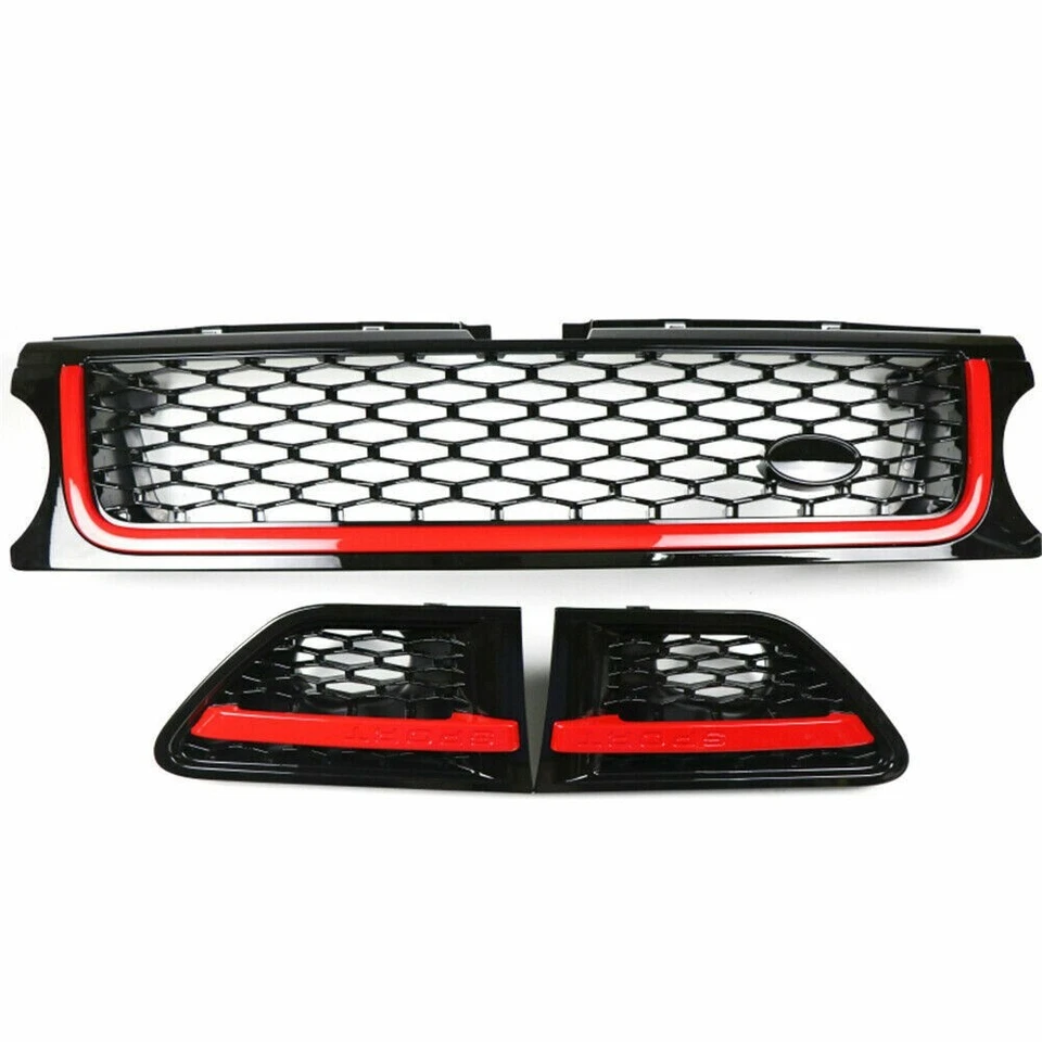 3Pcs Front Grille Side Vent Trim Fits for Land Rover Range Rover Sport 2014-2021 Foto 2 de 4