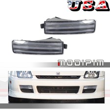Set Of Pair Clear Bumper Park Signal Lights Housings For 1997-2001 Honda Prelude