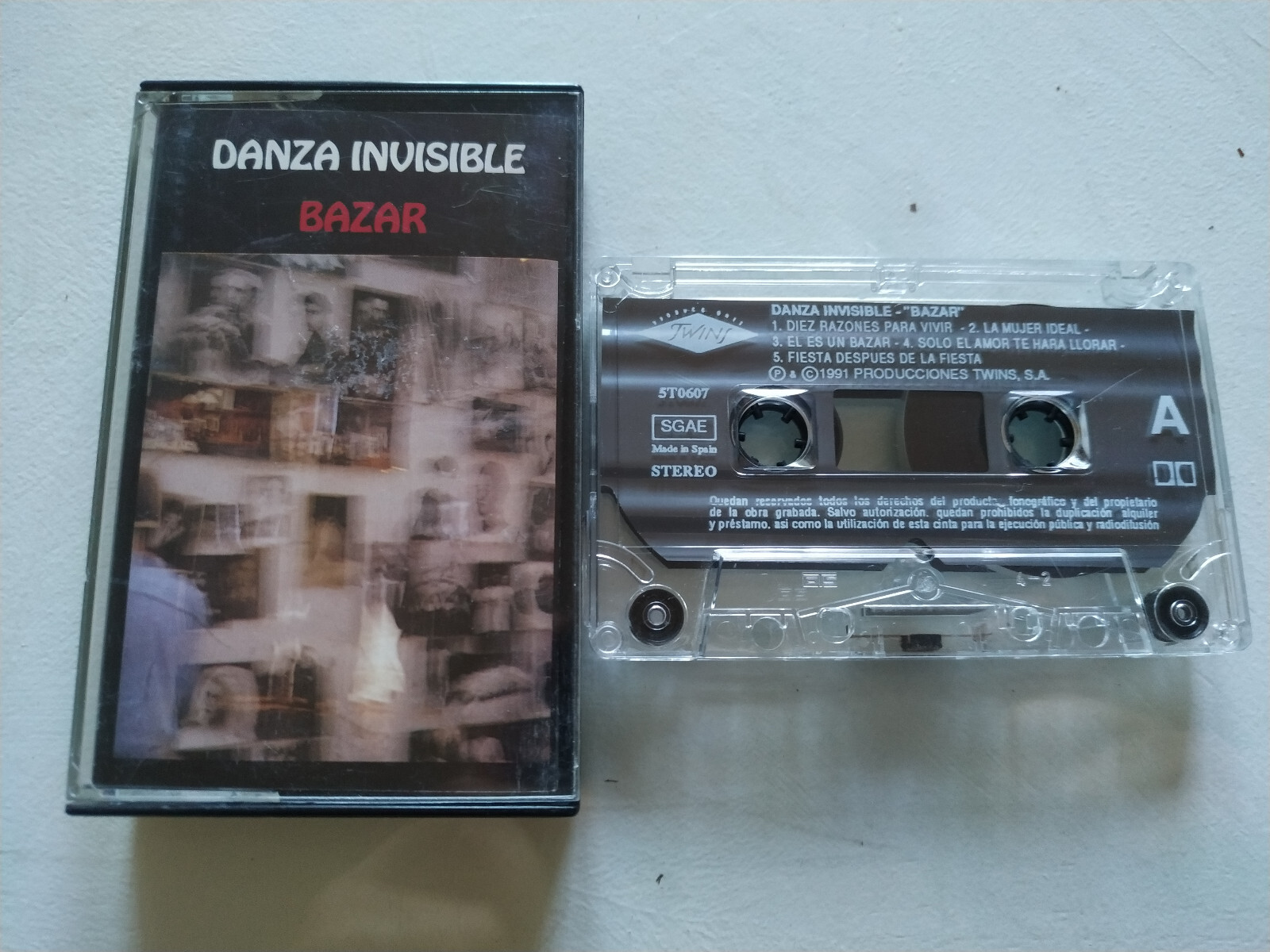 DANZA INVISIBLE Bazar Twins 1991 Spanish Pop - Tape Cassette