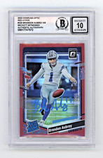 Brandon Aubrey 2023 Donruss Optic Red Hyper #226 RC Signed Beckett BGS 10 Auto