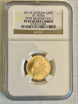 Vatican 2011R Peter Pope Benedict XVI 20 Euro Gold NGC