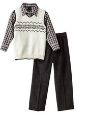 Boys Vest Pants Shirt Set Van Heusen Long Sleeves 3-piece Kids size 5 NEW