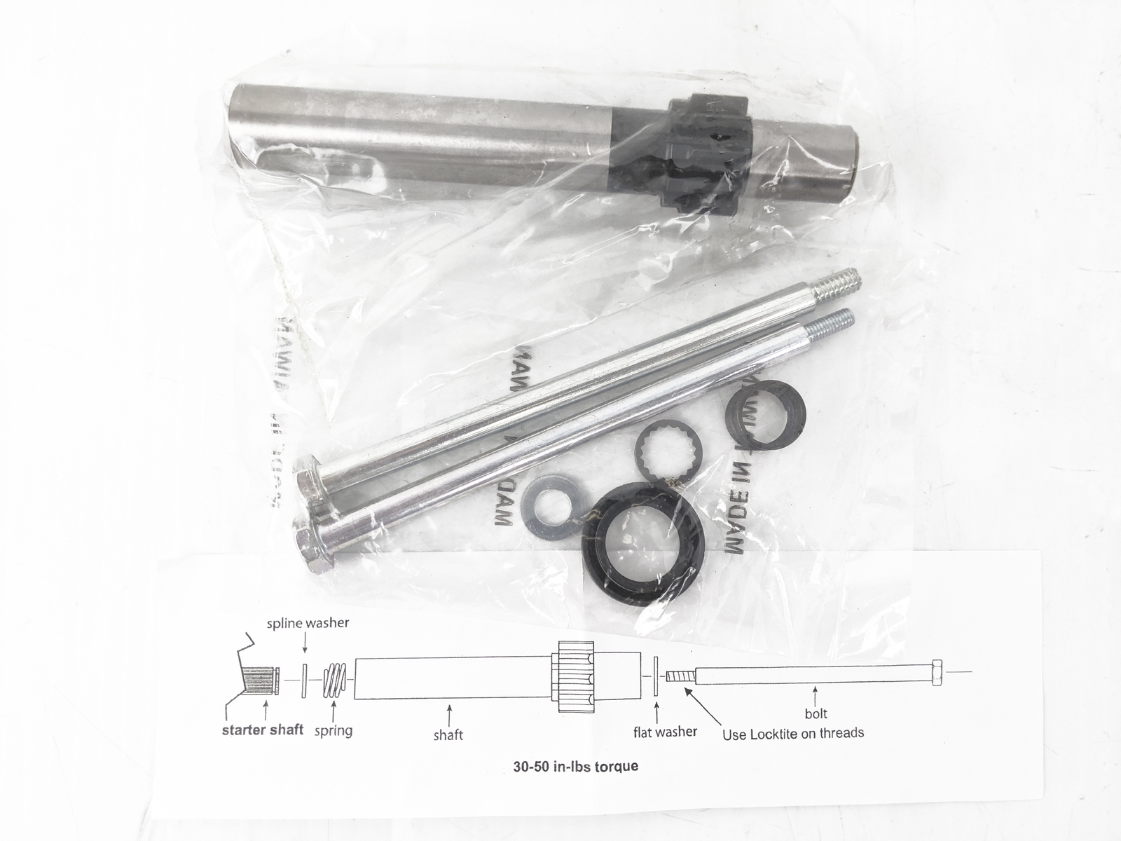 VFactor 1 Piece Starter Jackshaft Kit 10T .689 Bushing Harley Big Twin