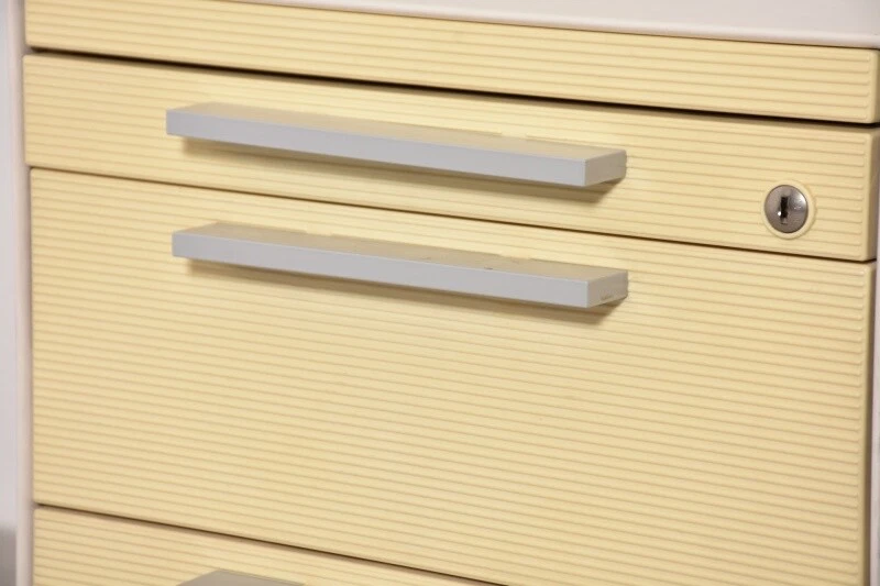 Vitra  Rollcontainer, gelb/lichtgrau,4 Schubladen, gebraucht - Bild 4 von 4