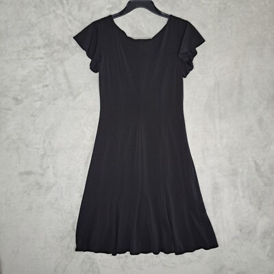 Moda International Womens Black V Neck Pullover A-Line Dress Size S | eBay