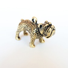 Pure Brass Bulldog Keychain Puppy Figurine Pendant Jewelry Dog Key Chain Hanging