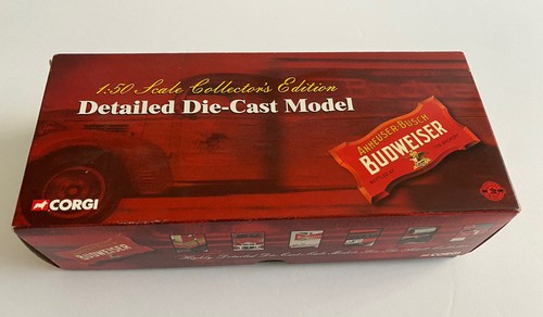 Corgi Detailed Die-Cast Model Scale 1:50 Budweiser White Flatbed with Box Load - Picture 6 of 15