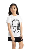 MäDchen T-Shirt 6-7 Jahre Weiß Defacto Baumwolle Kinderoberteil